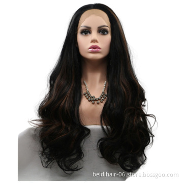 Ready to Ship Wig Vendors Synthetic Hair Curly Wig for Ladies Cheap Lace Front Wig Wholesale